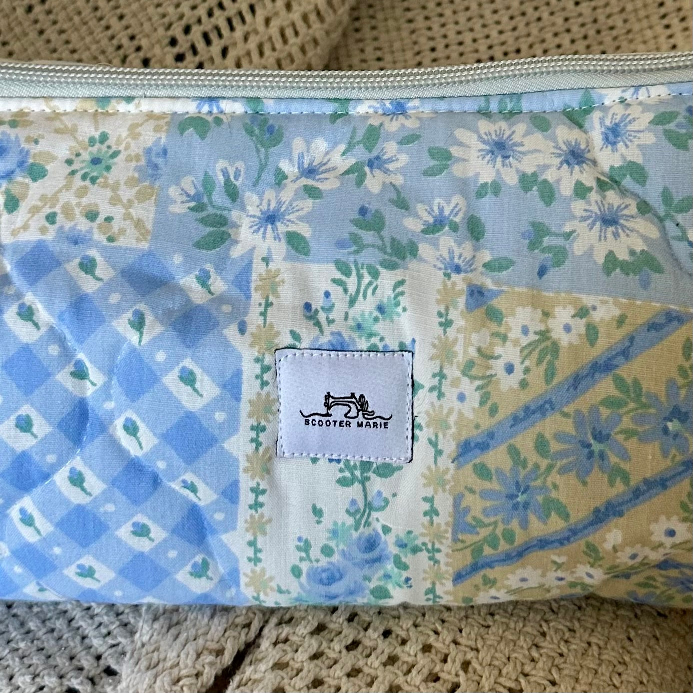 Blue Quilted Hair Tools Bag