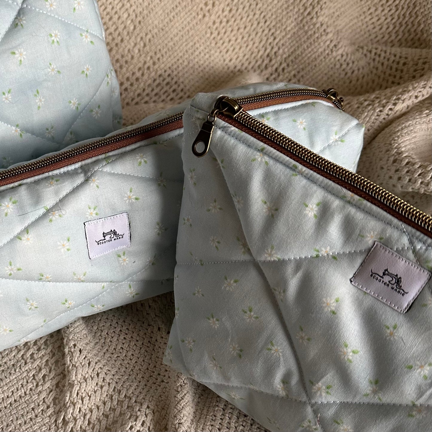 Blue Floral Pouch