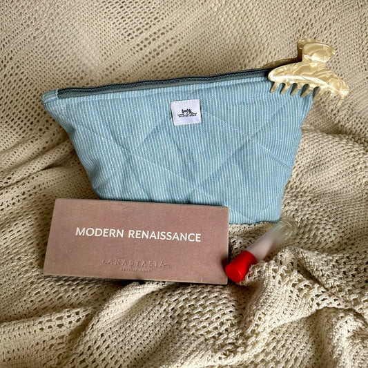 Blue and White Pouch