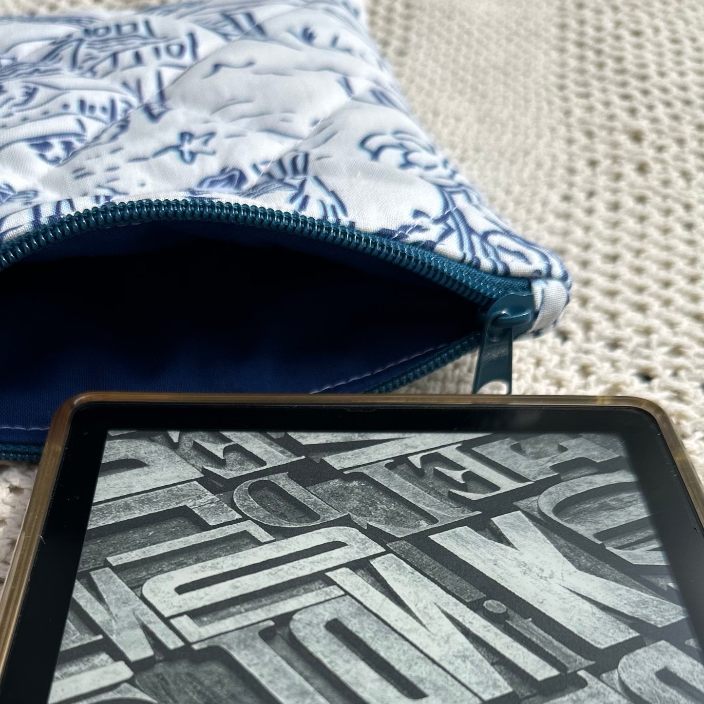 Coastal Toile Kindle Sleeve