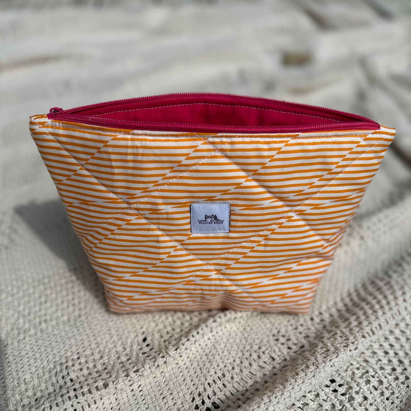 Groovy Orange Stripes Pouch
