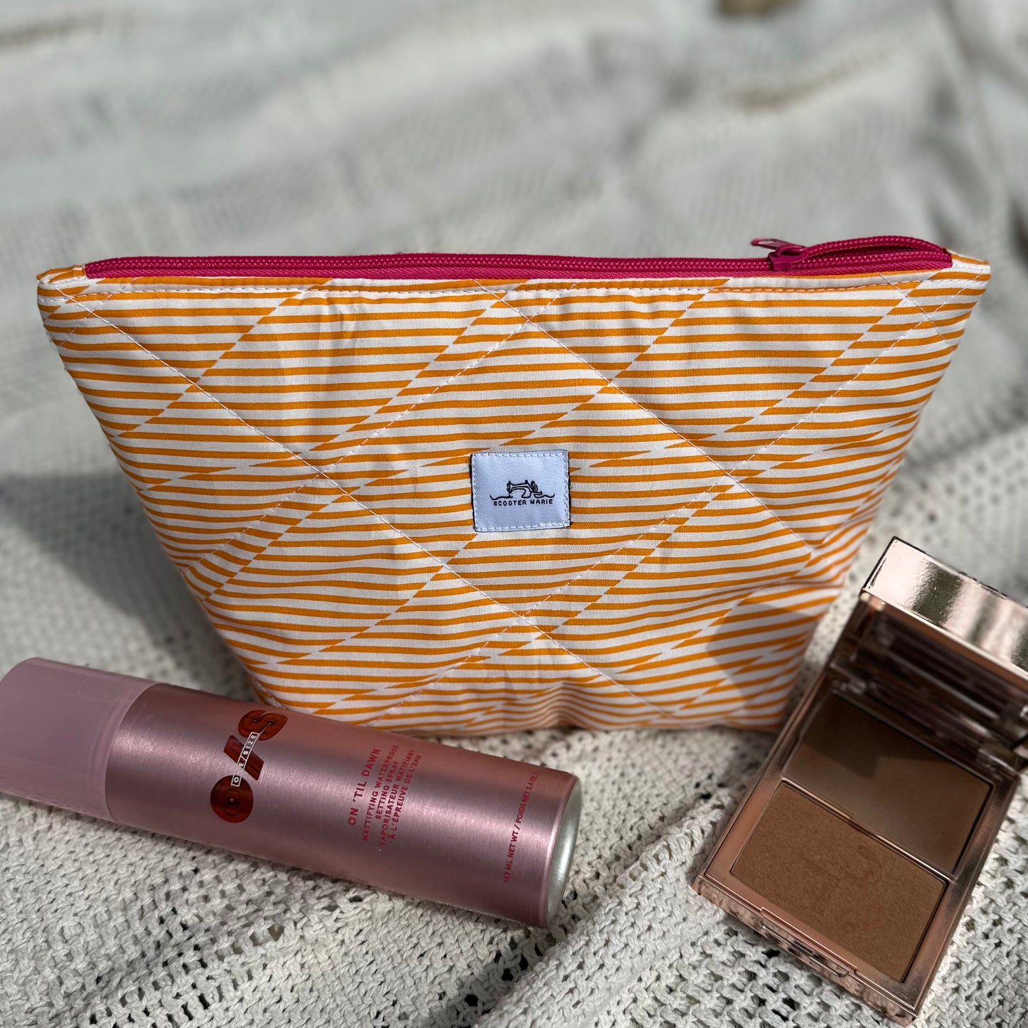 Groovy Orange Stripes Pouch