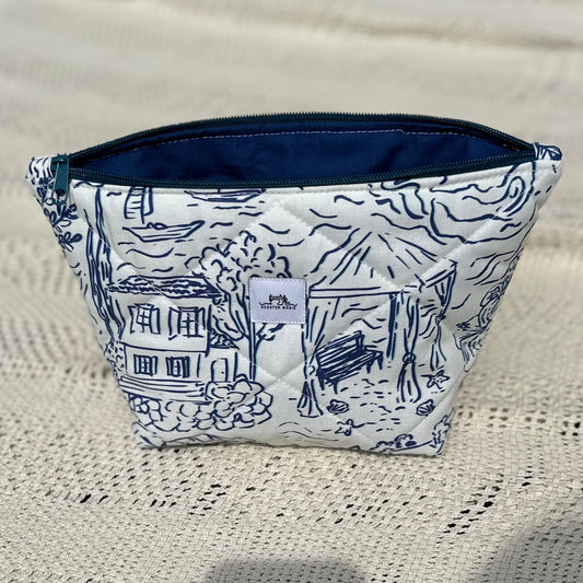 Coastal Toile Pouch