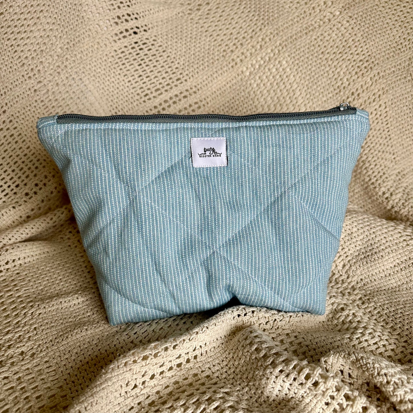 Blue and White Pouch