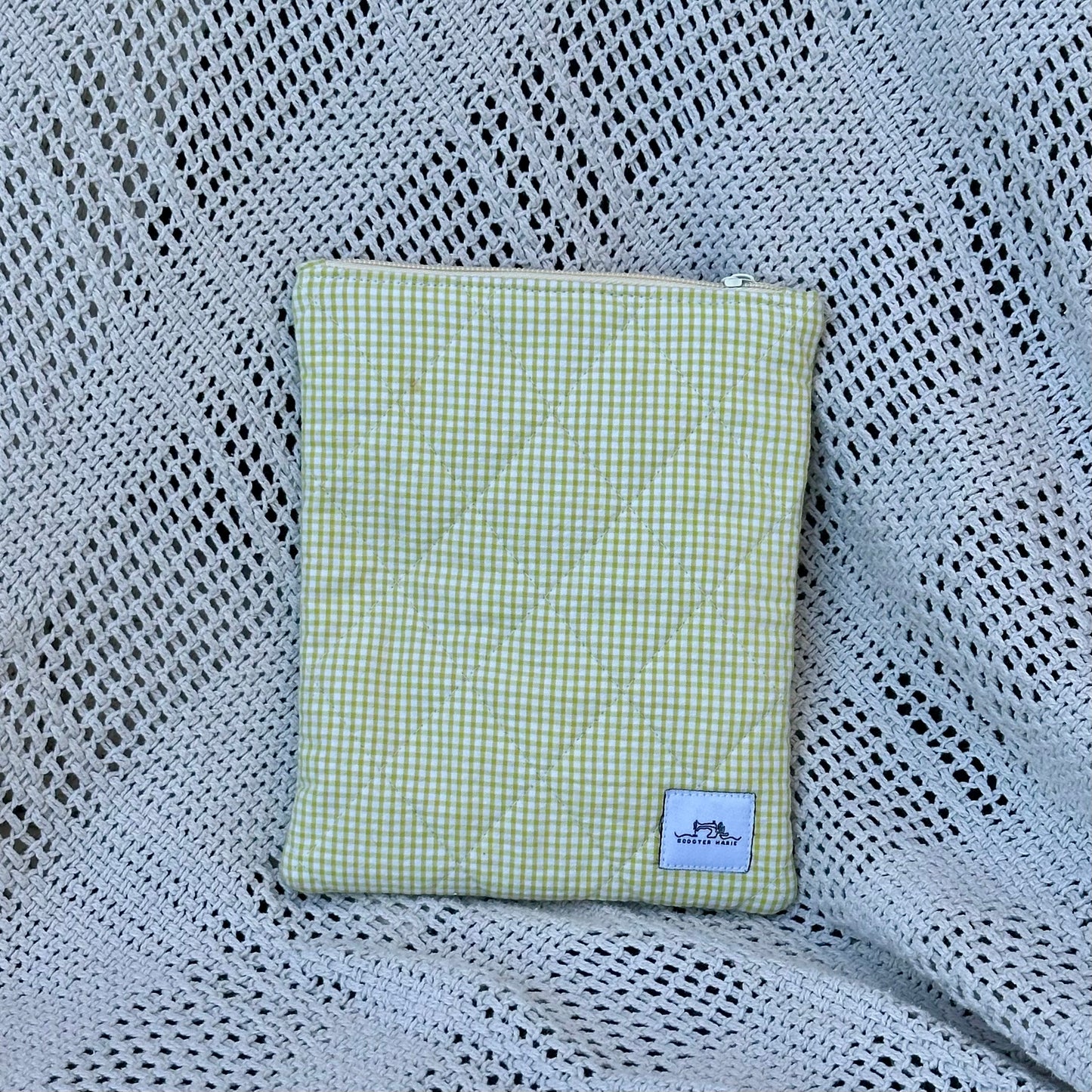 Green Gingham Kindle Sleeve