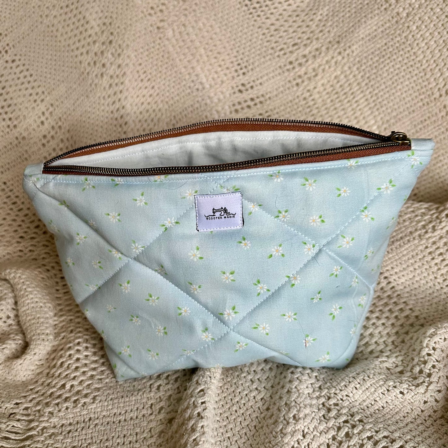 Blue Floral Pouch