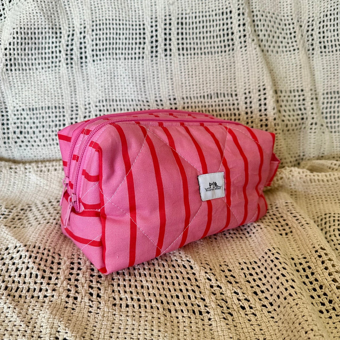 Pink Stripe Diaper Bag