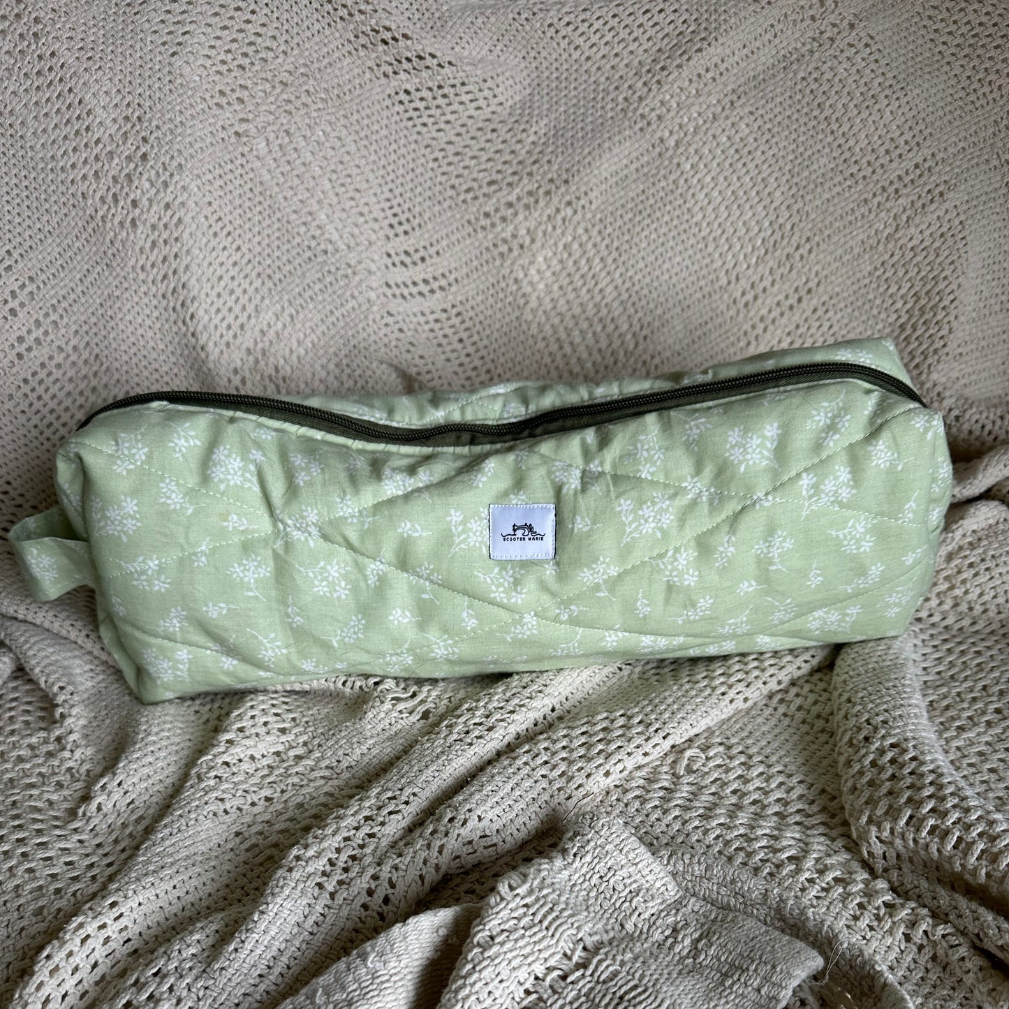 Green Floral Hair Tools Bag
