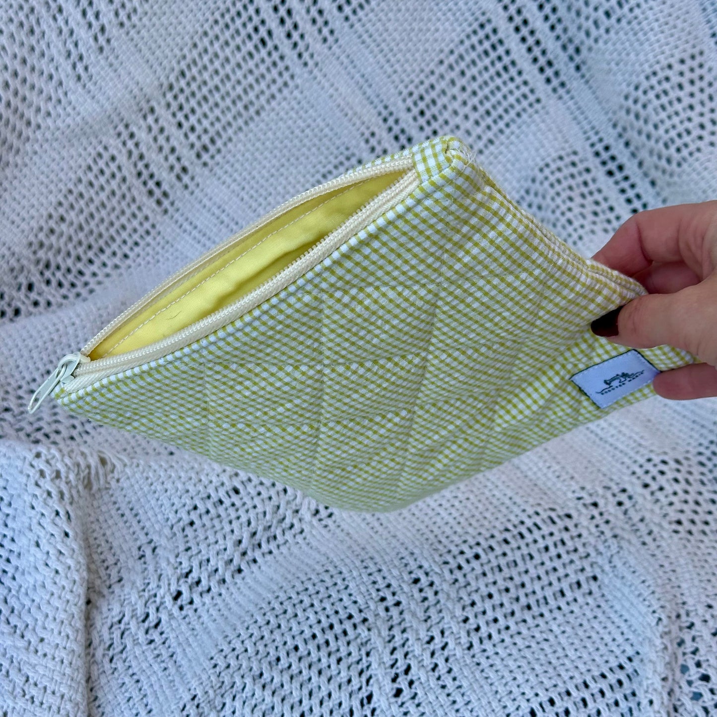 Green Gingham Kindle Sleeve