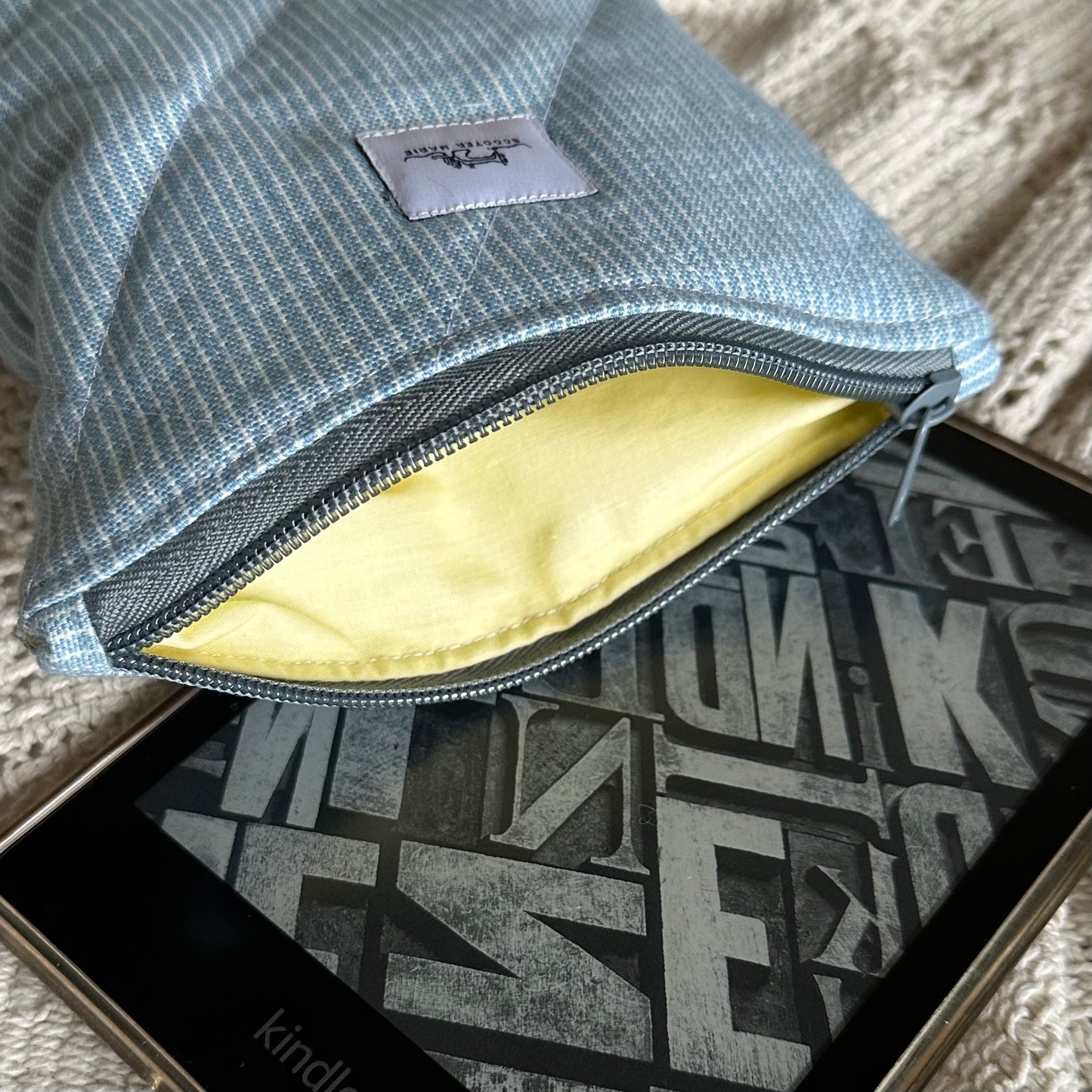 Blue and White Kindle Case