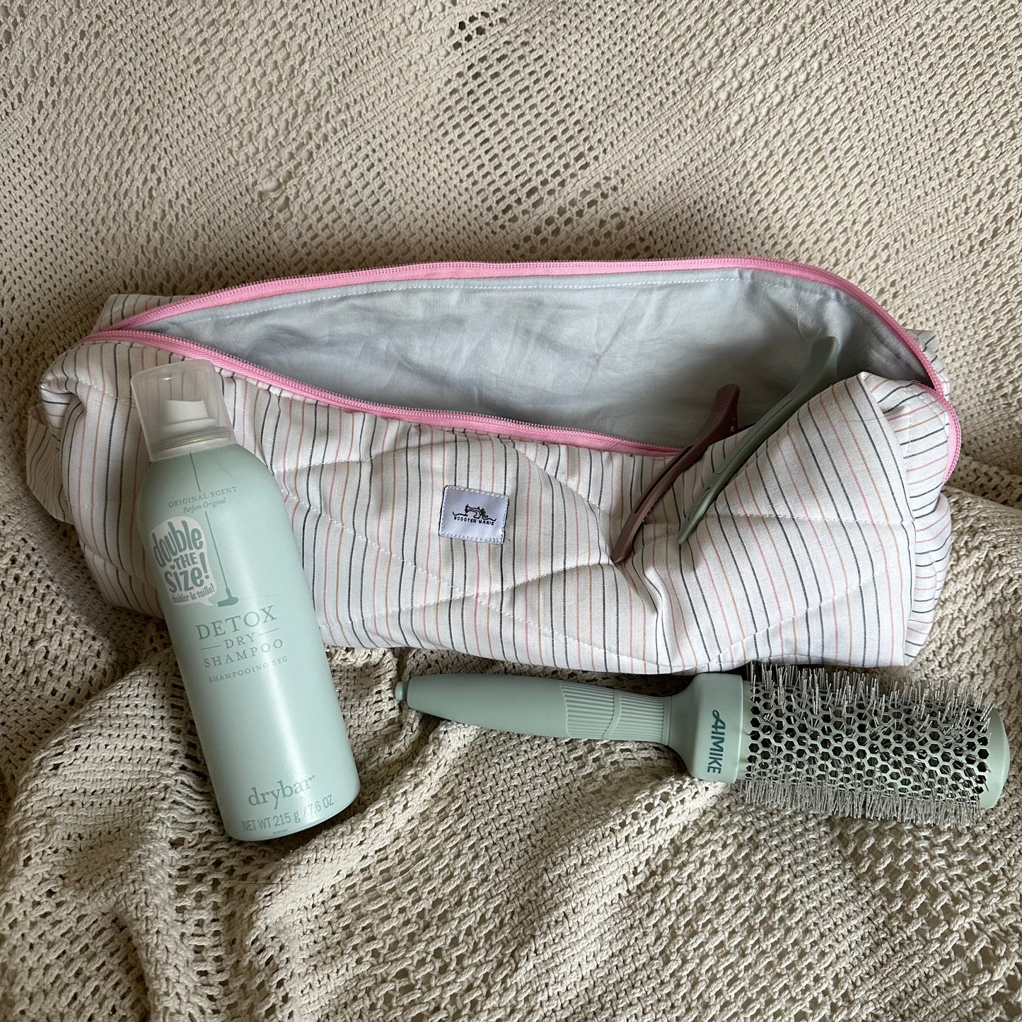Rainbow Stripes Hair Tools Bag