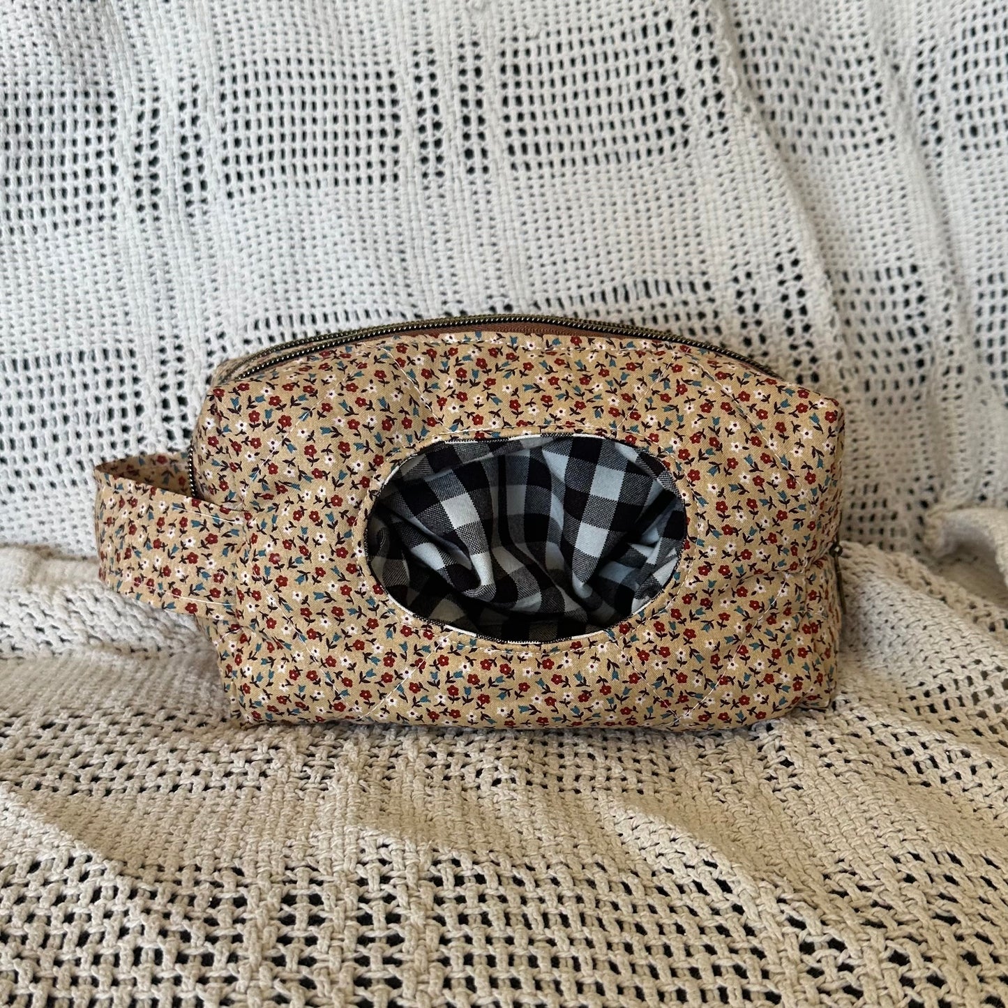 Brown Floral Diaper Bag