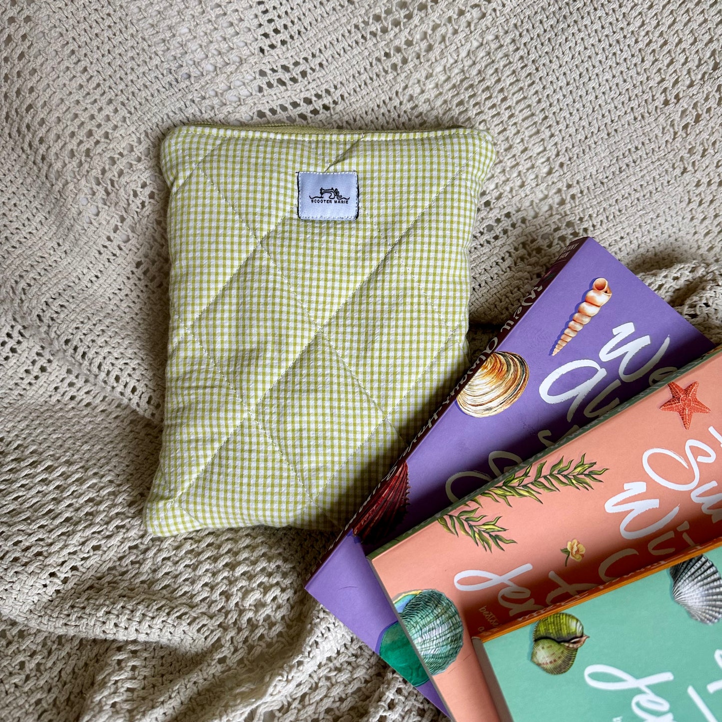 Green Checkered Kindle Case