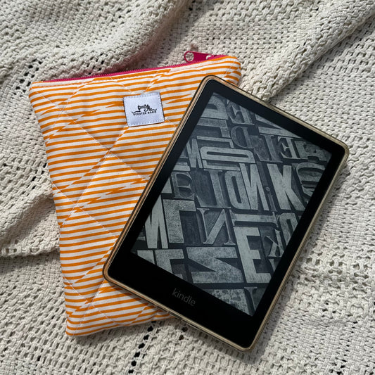 Groovy Orange Stripes Kindle Sleeve
